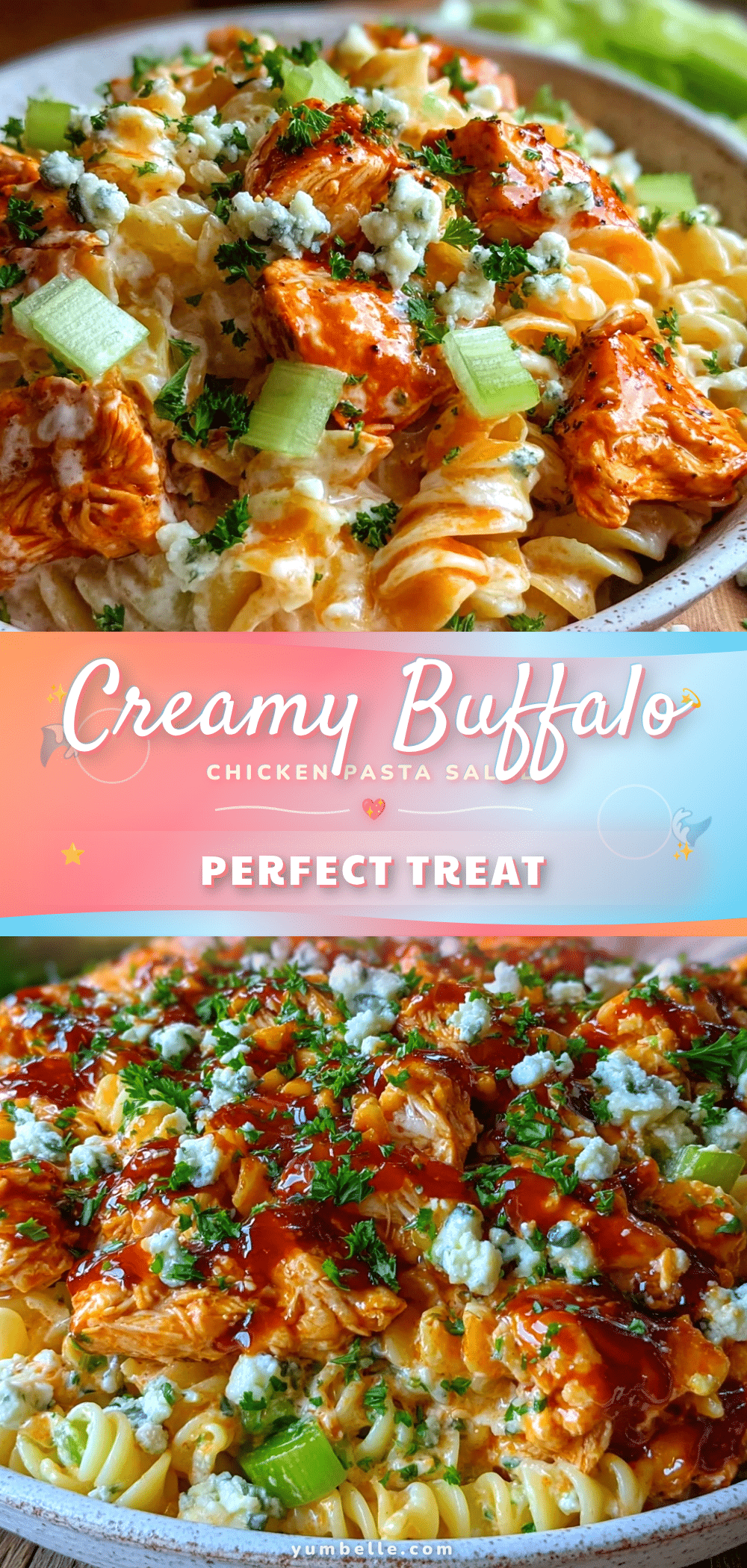 buffalo chicken pasta salad recipe
