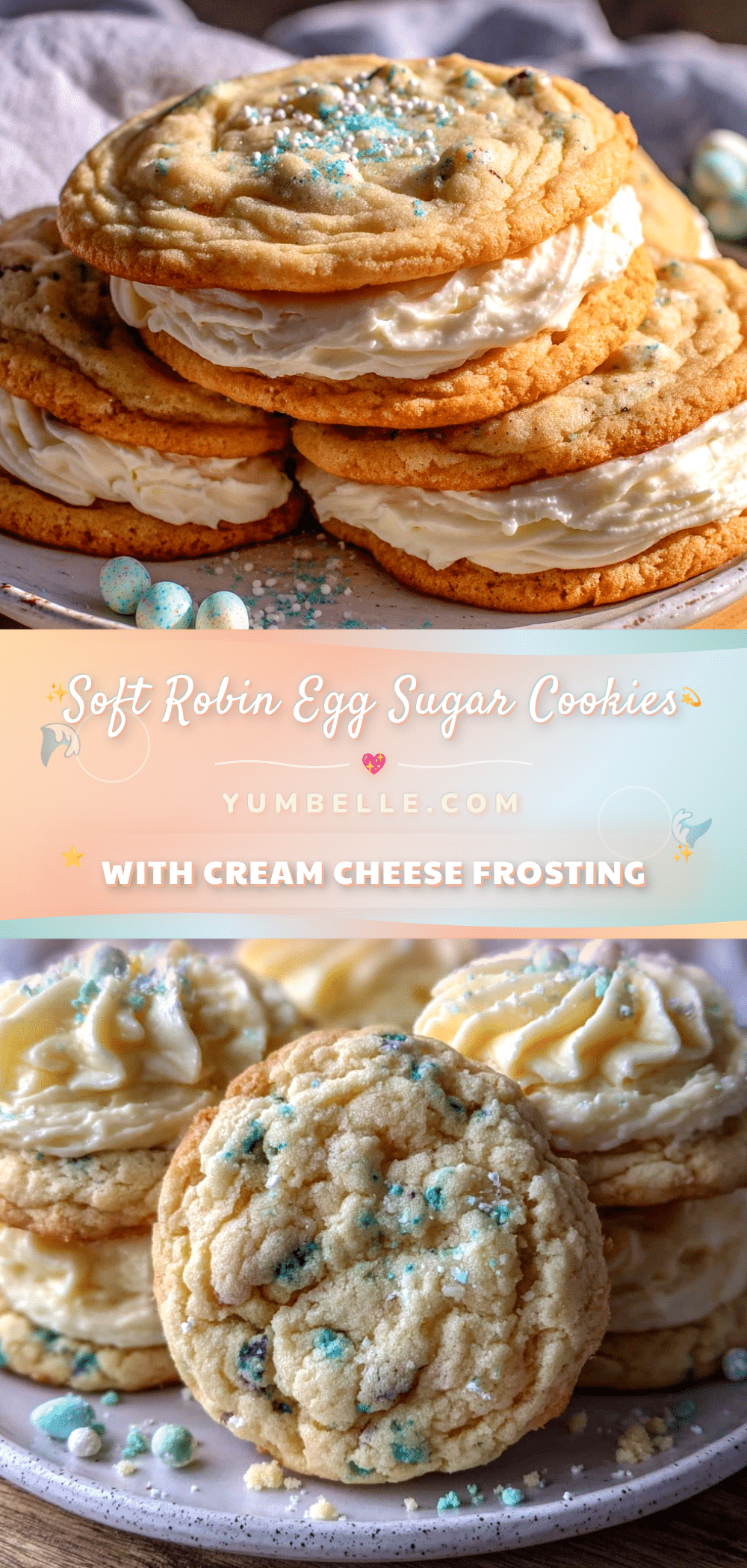 creamy robin egg sugar cookies recipe