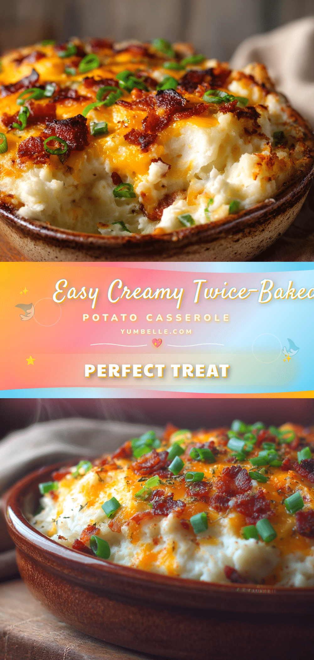 creamy twice-baked potato casserole recipe