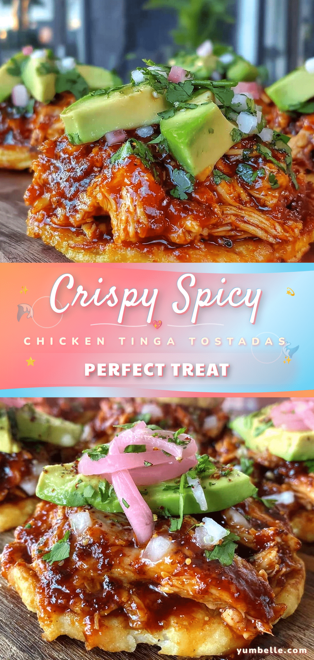 crispy chicken tinga tostadas recipe