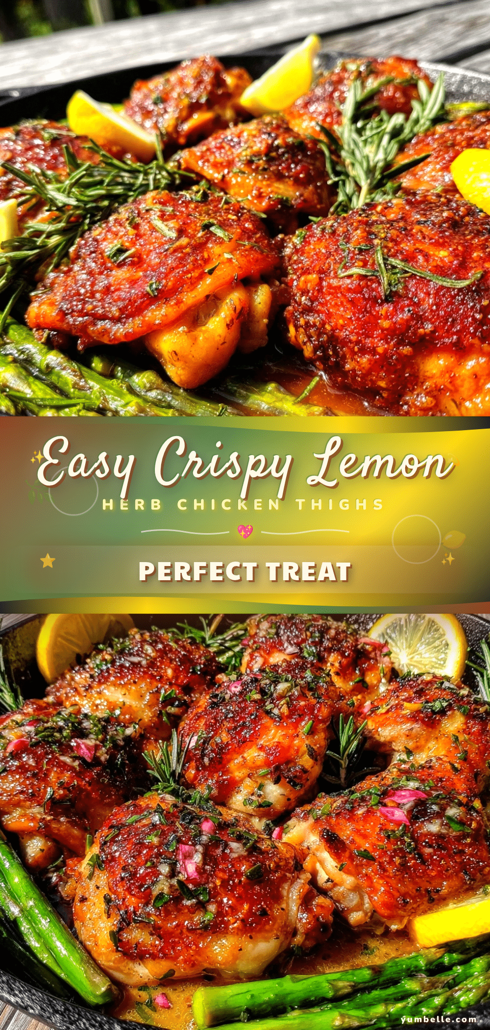 crispy one-pan lemon herb chicken thighs recipe