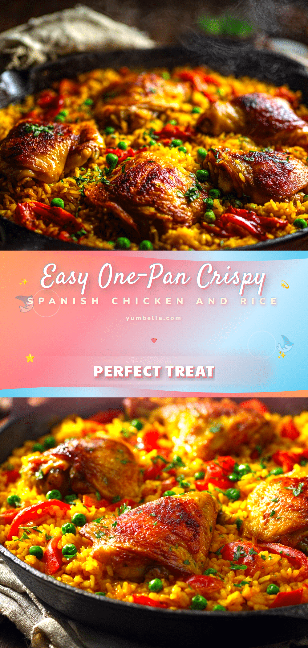 crispy one-pan Spanish chicken and rice recipe recipe