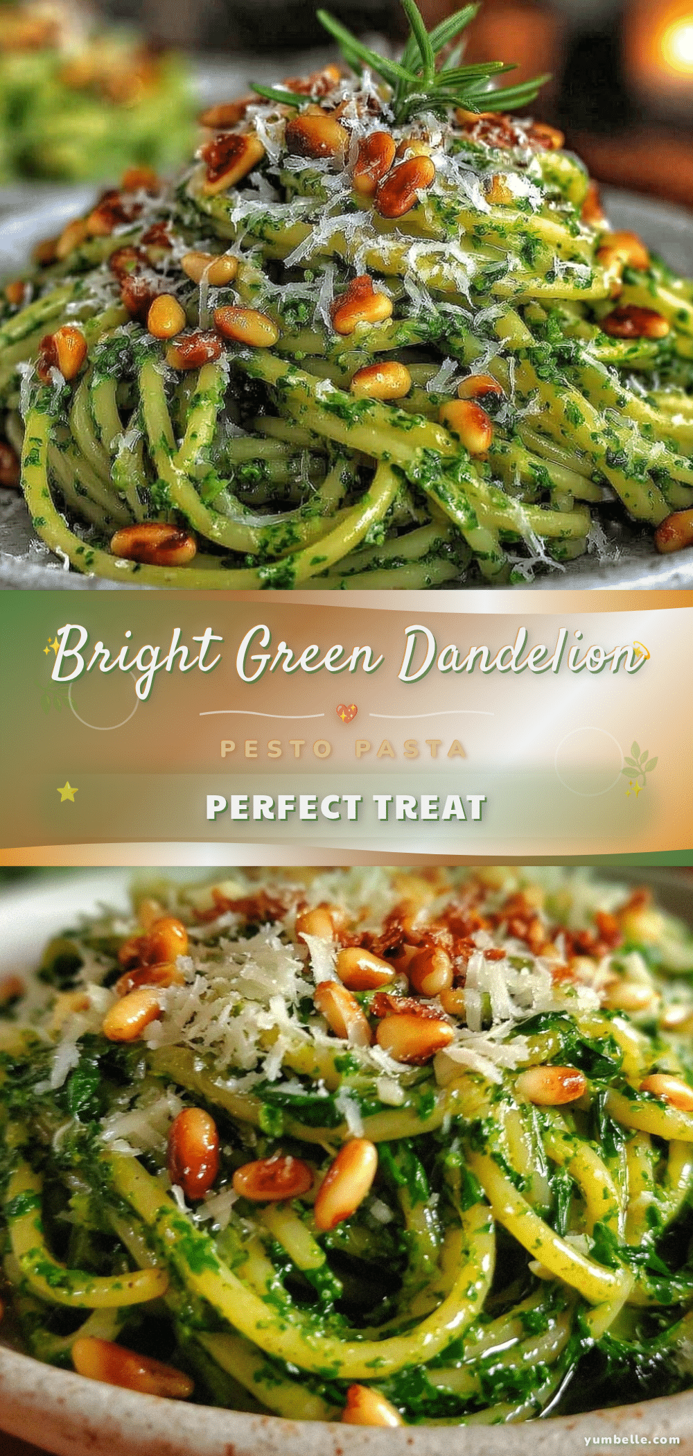 dandelion green pesto pasta recipe