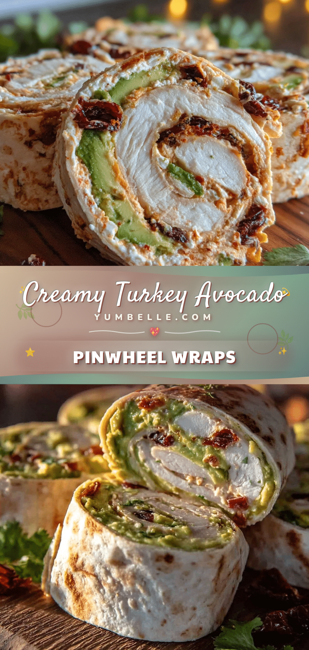 Fresh Turkey Avocado Pinwheel Wraps recipe