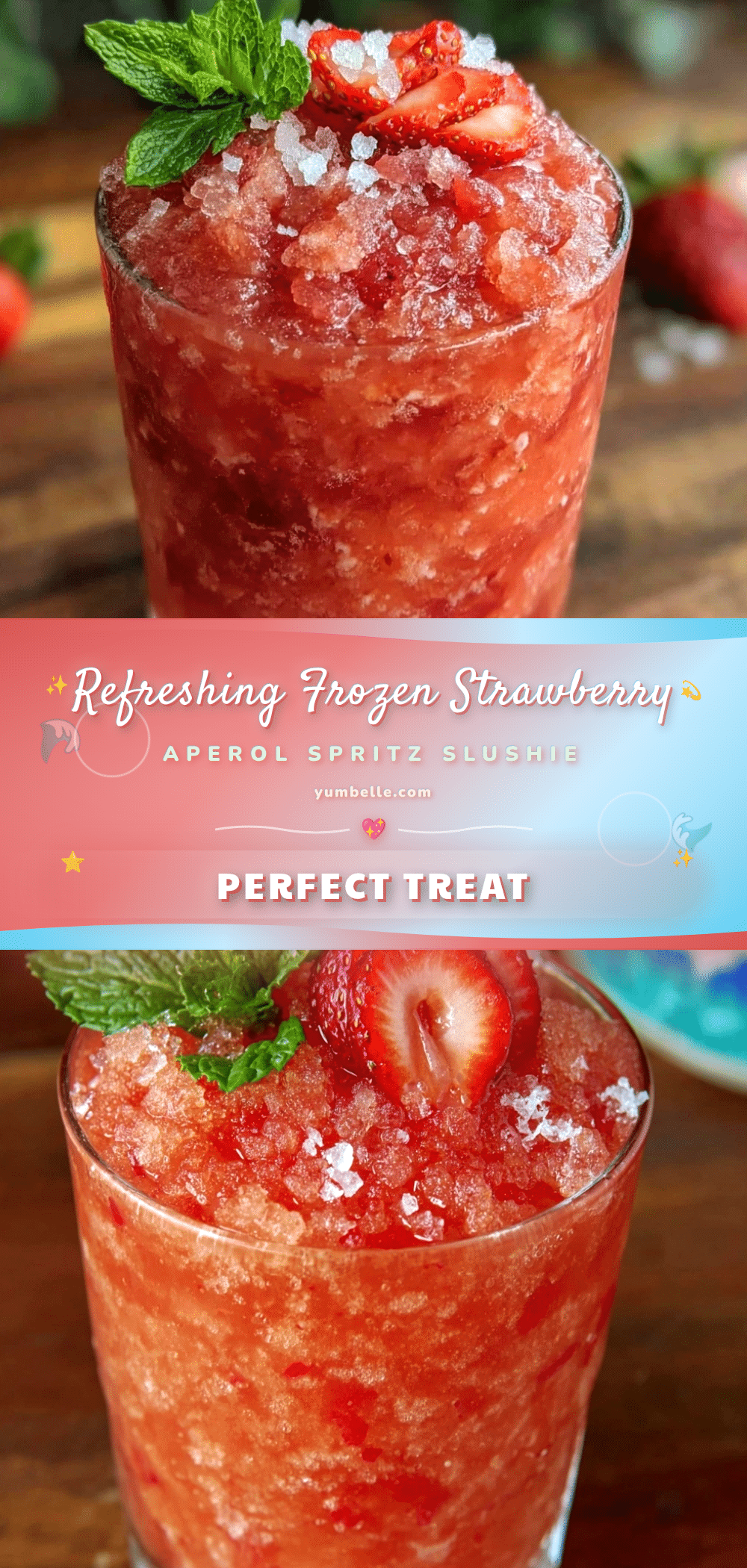 Frozen Strawberry Aperol Spritz Slushie recipe