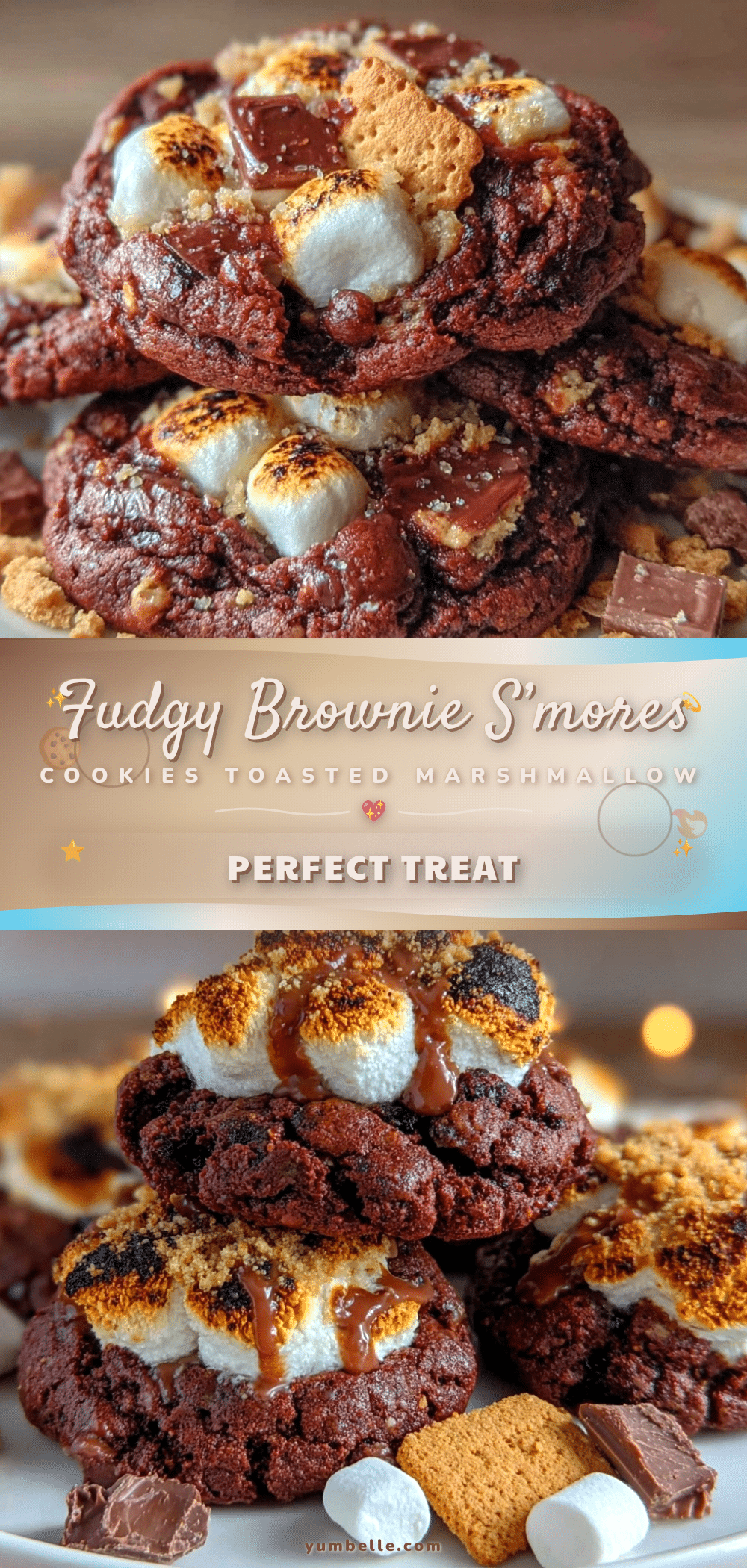fudgy brownie mix s’mores cookies recipe