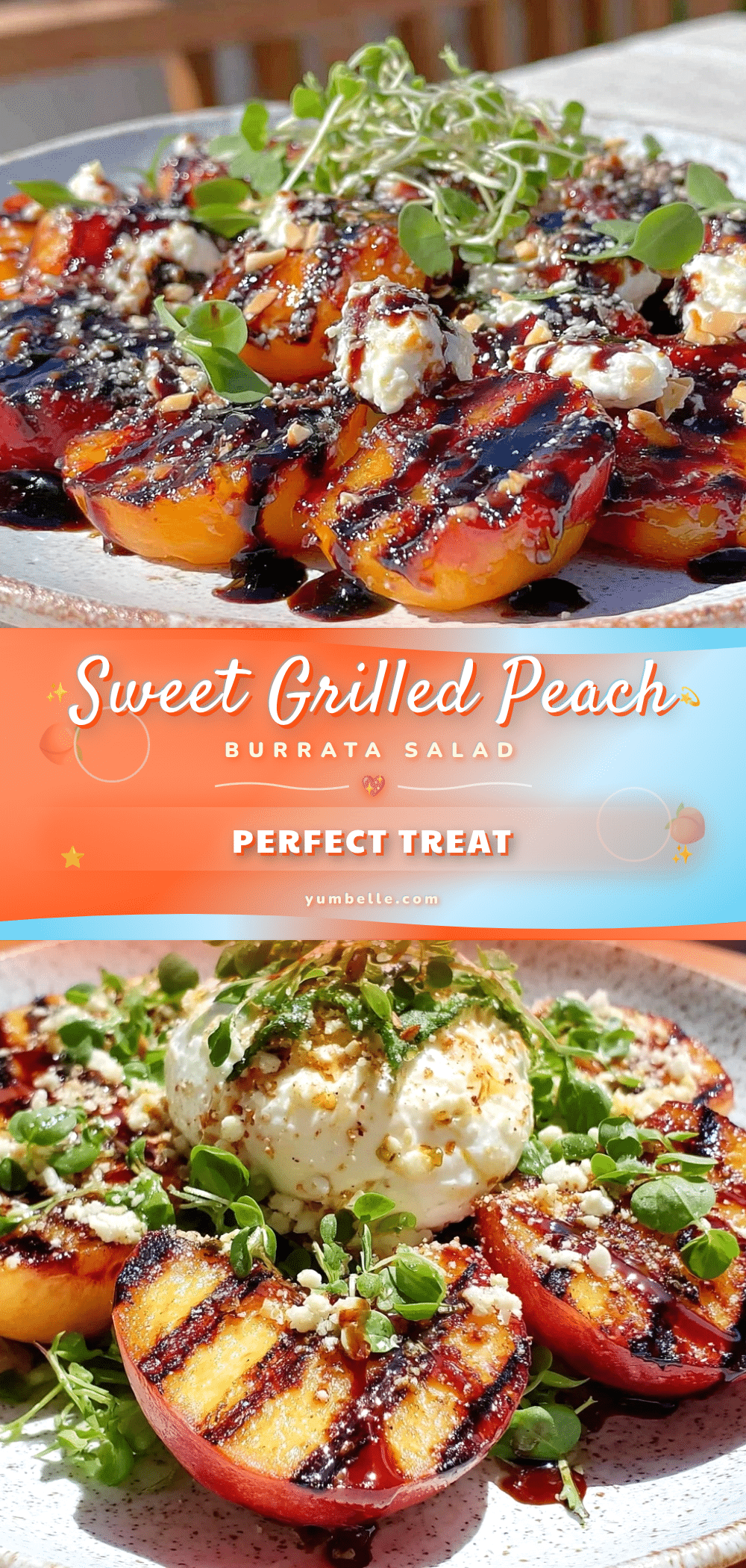 grilled peach and burrata salad recipe