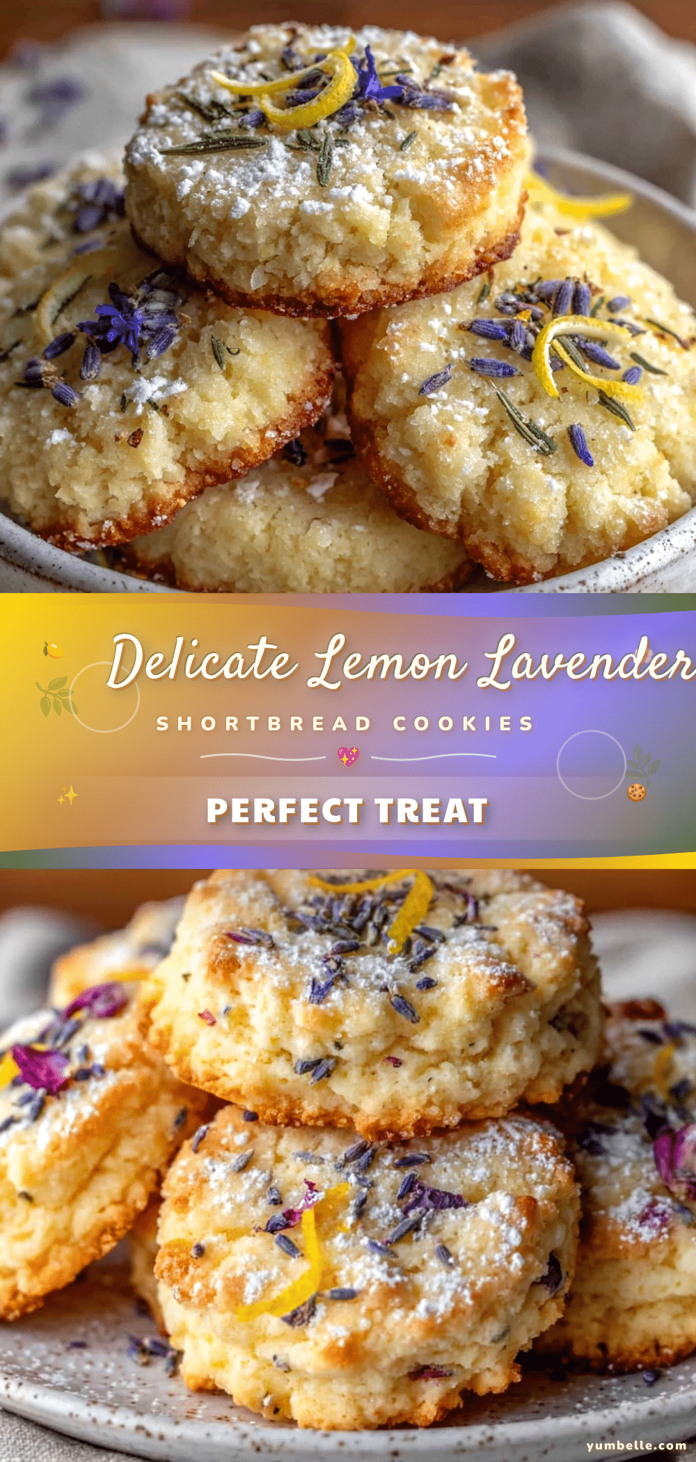 lemon lavender shortbread cookies recipe