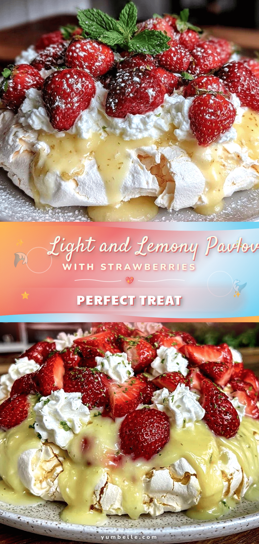 Light Lemon Curd Pavlova recipe