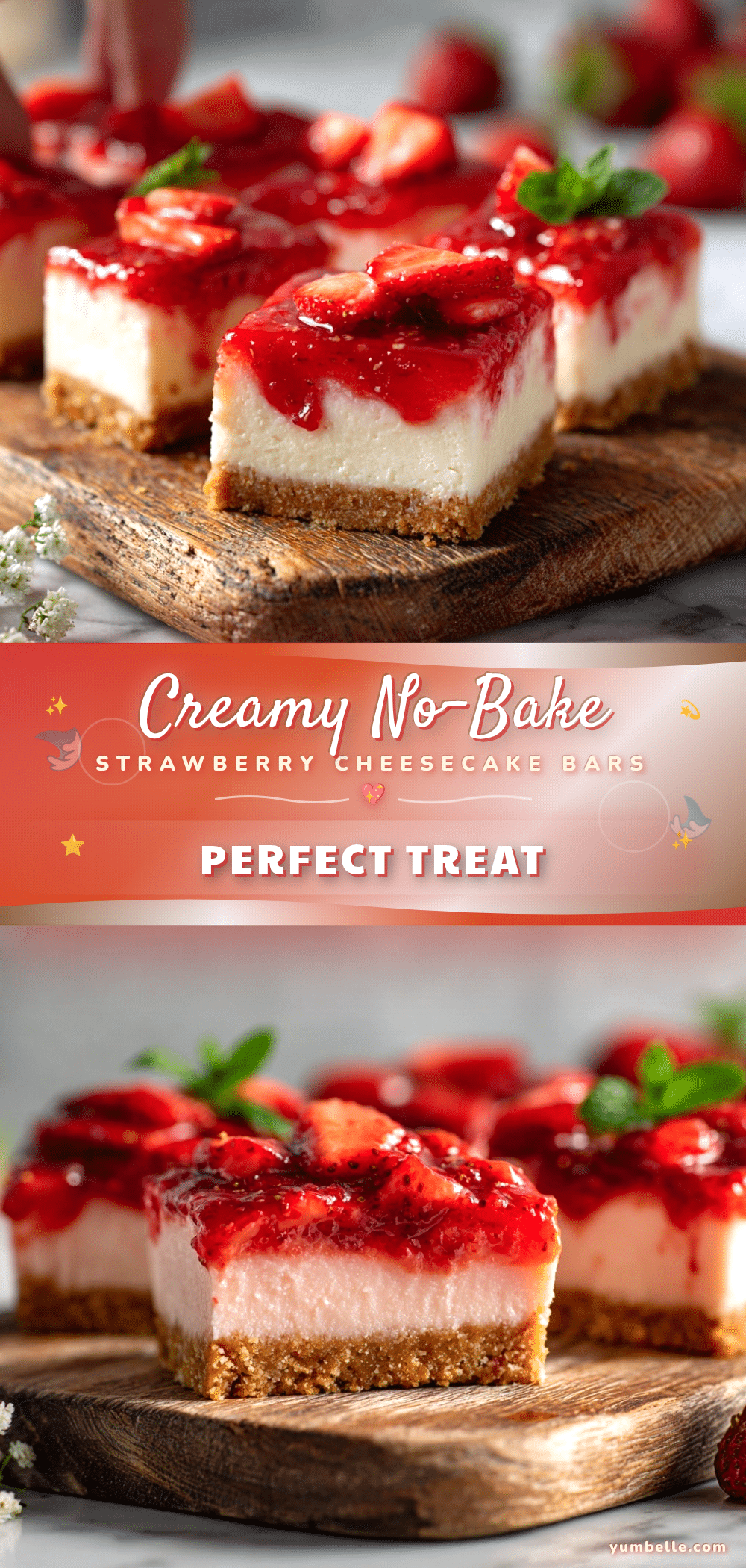no-bake strawberry cheesecake bars recipe