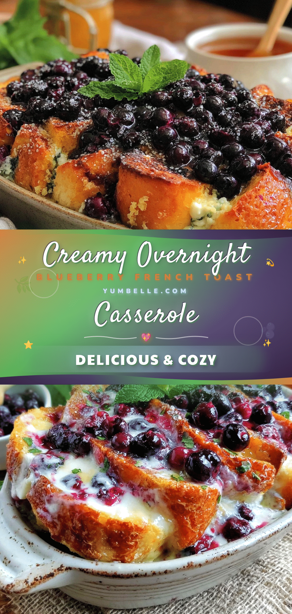 overnight blueberry cream cheese french toast casserole recipe