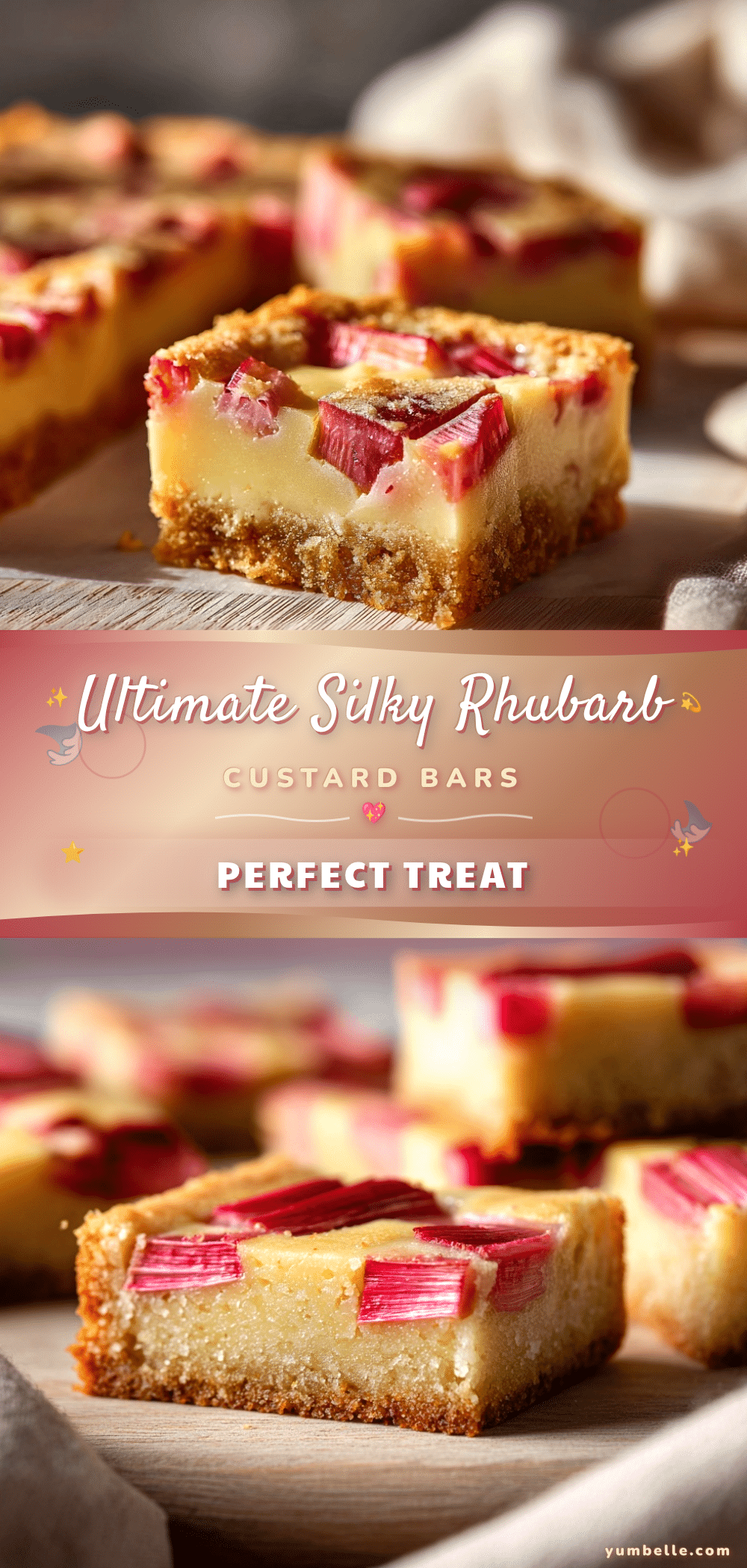 rhubarb custard bars recipe