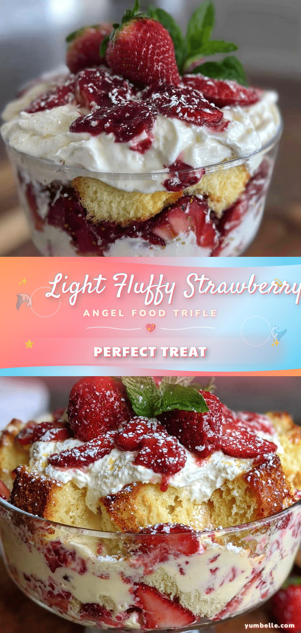 strawberry angel food cake trifle recipe