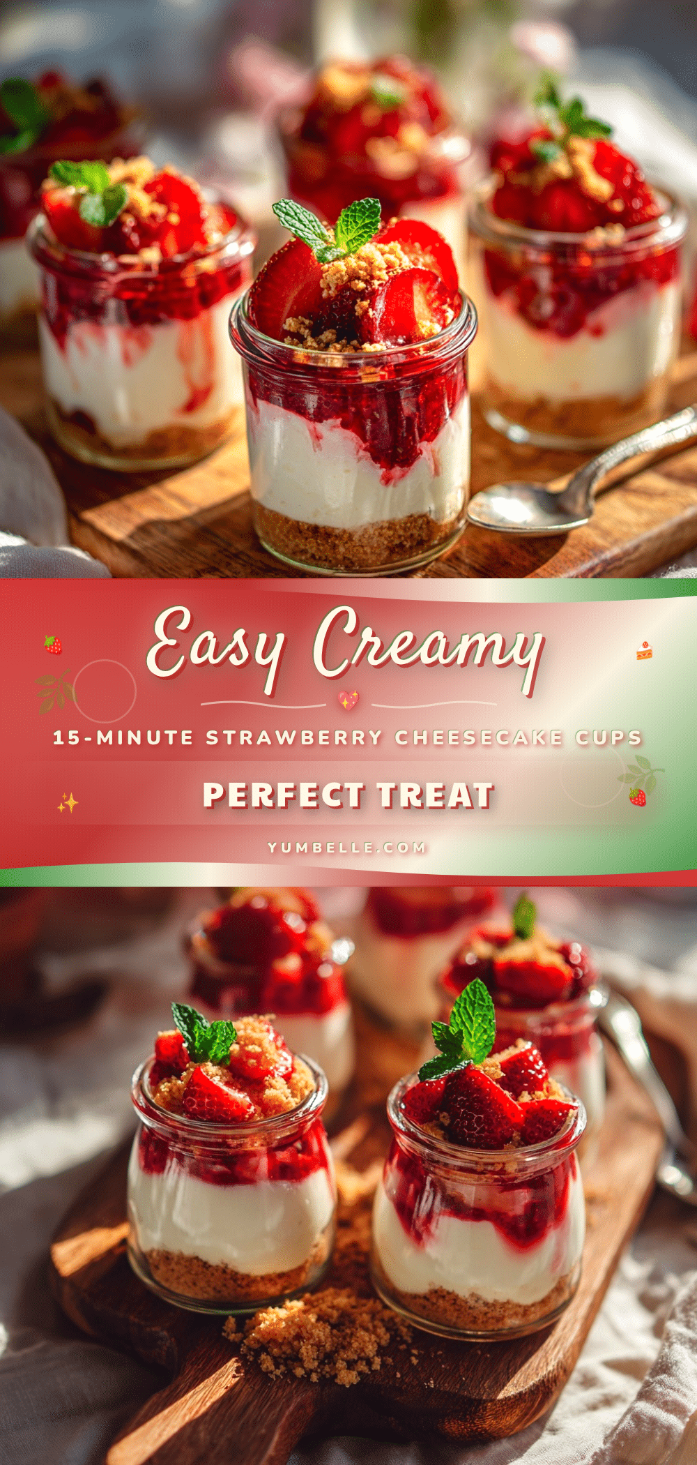strawberry cheesecake cups recipe