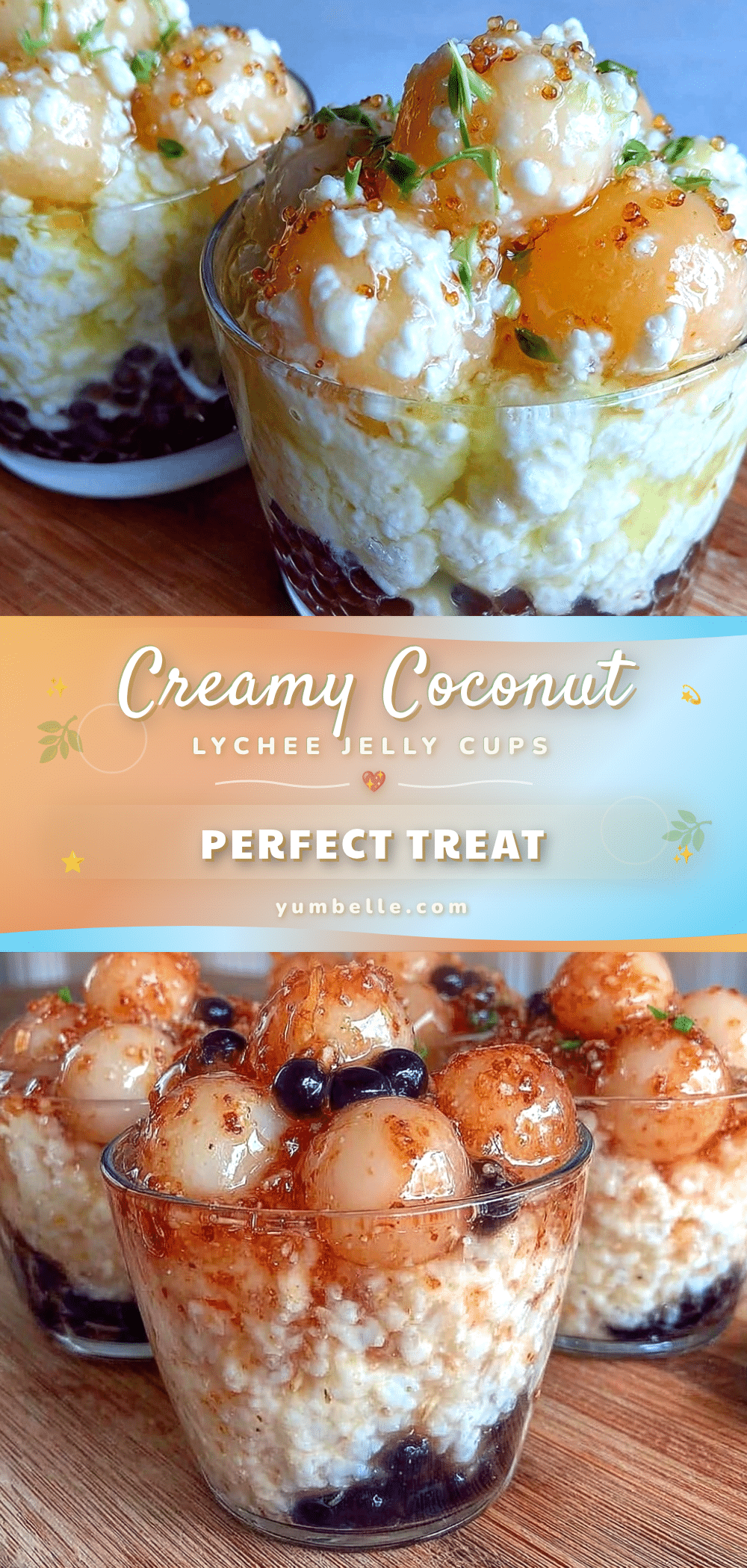 coconut jelly lychee cups recipe