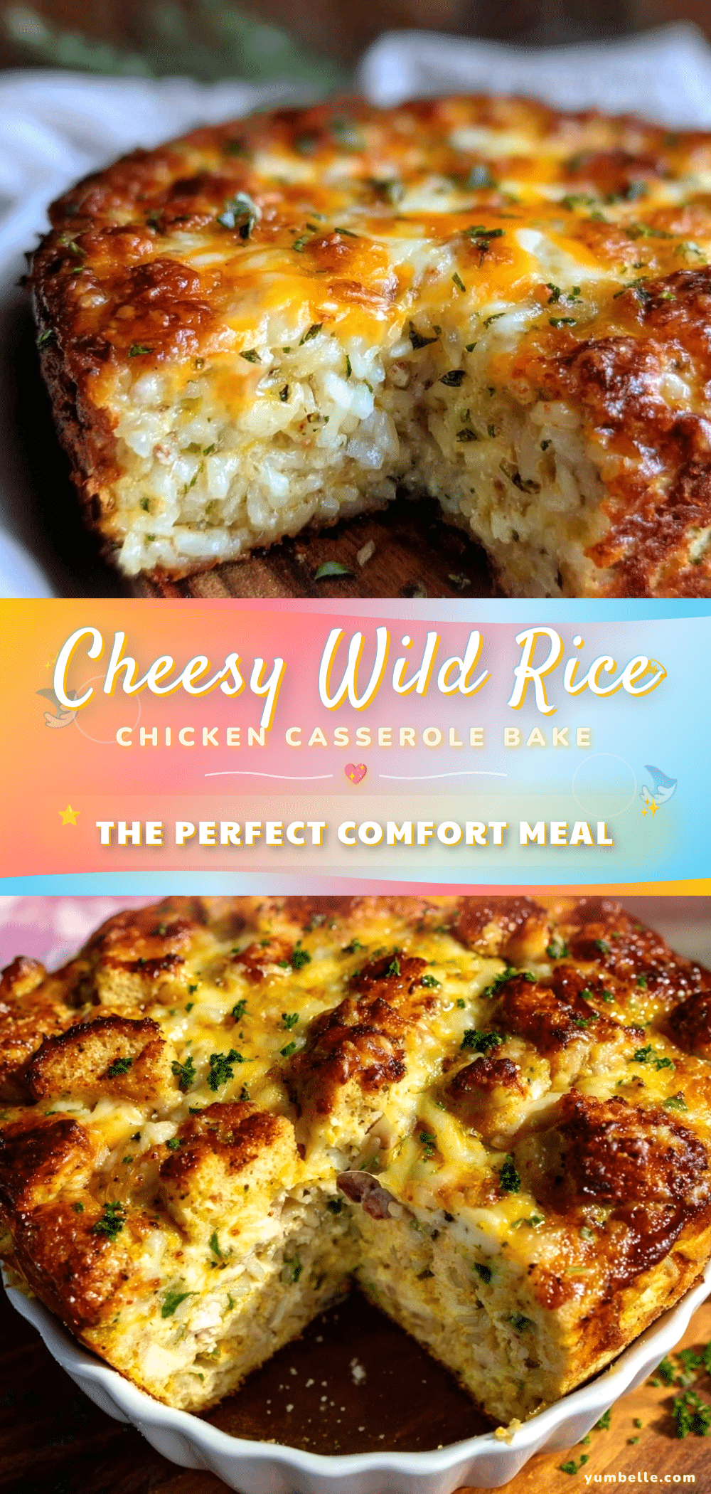 cozy cheesy chicken and wild rice casserole bake recipe