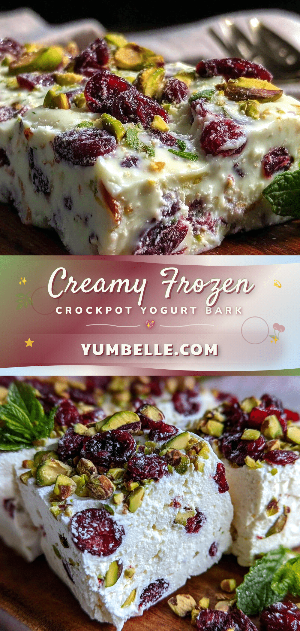 creamy crockpot yogurt bark recipe
