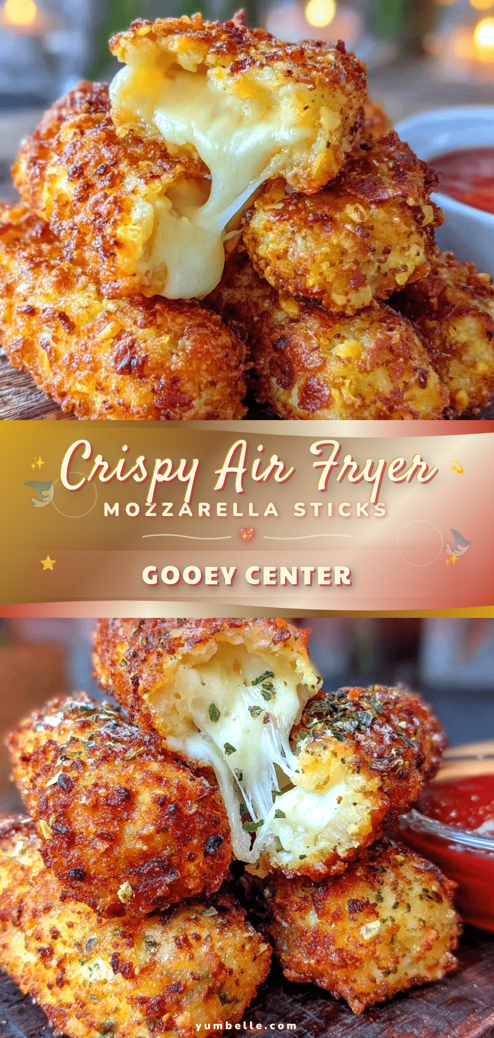 crispy air fryer mozzarella sticks recipe