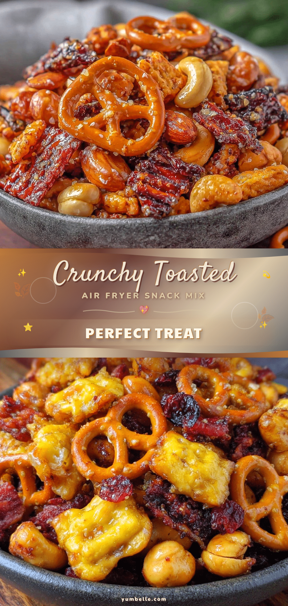 crunchy air fryer snack mix recipe