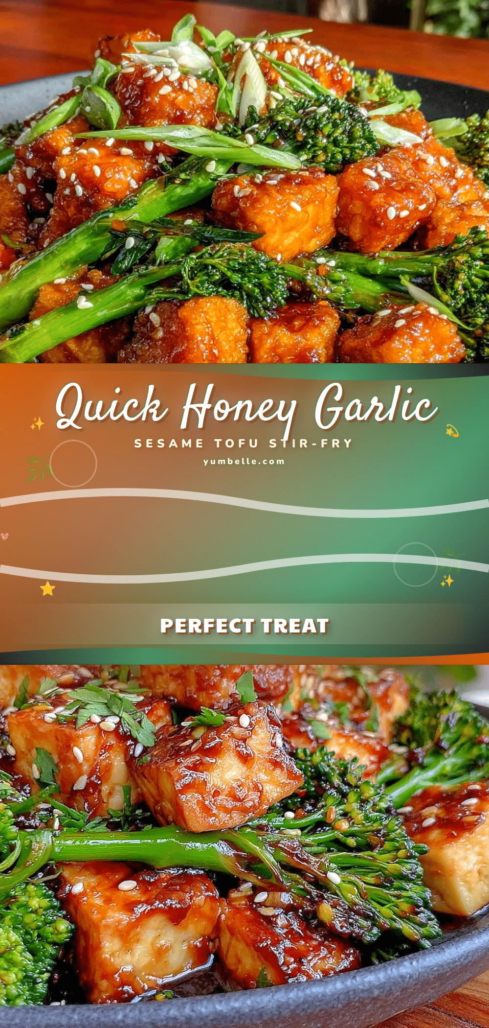 honey garlic sesame tofu stir-fry recipe