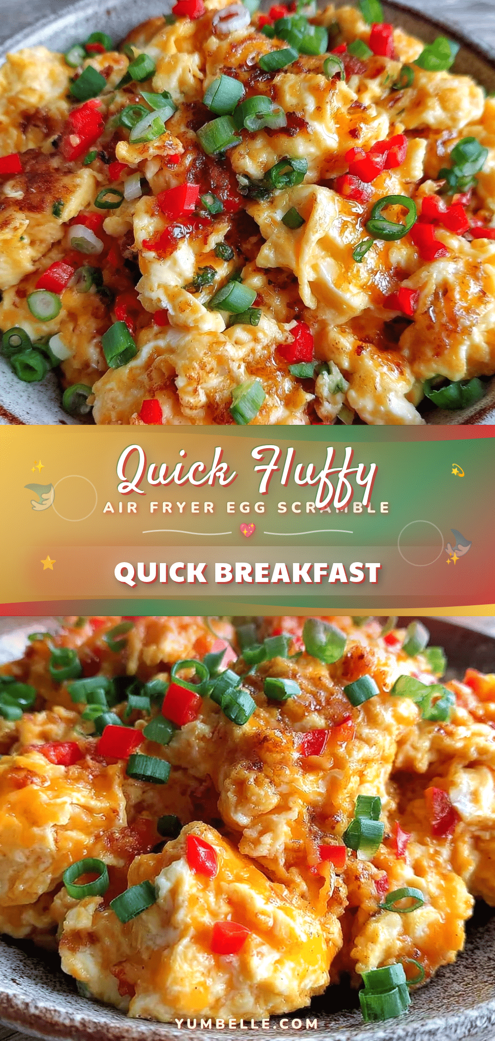 Quick Fluffy Air Fryer Egg Scramble recipe