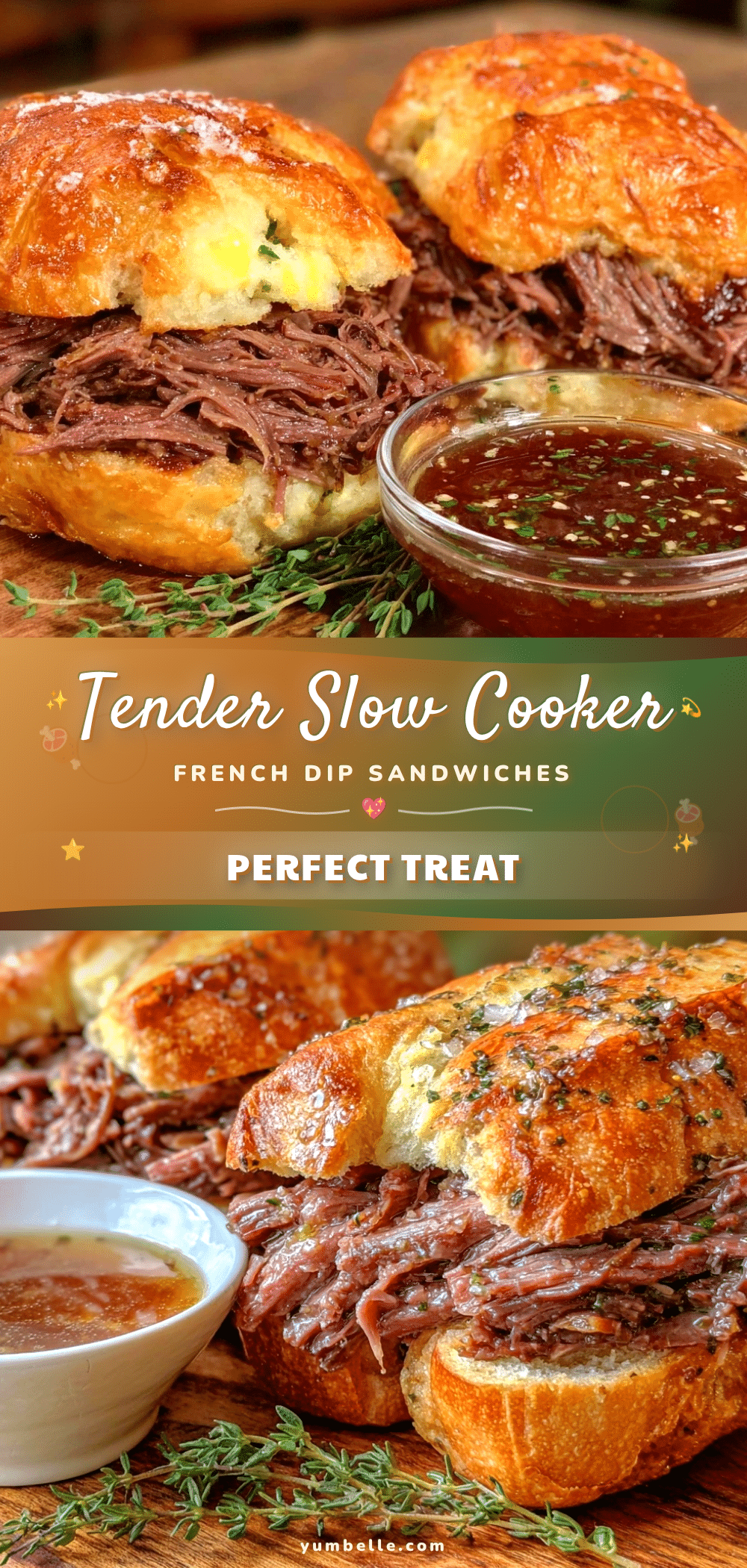 slow cooker french dip sandwiches recipe