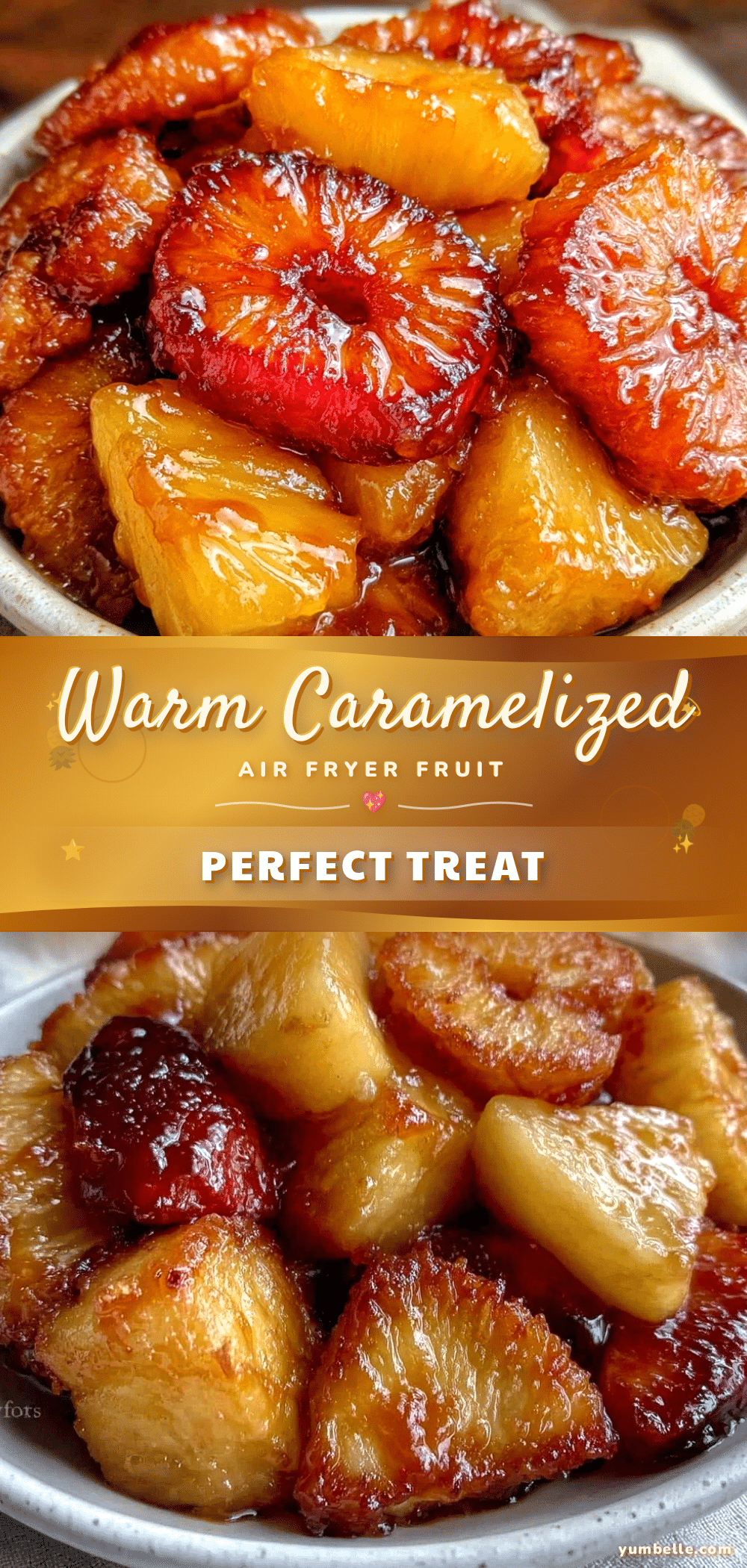 warm caramelized air fryer fruit recipe