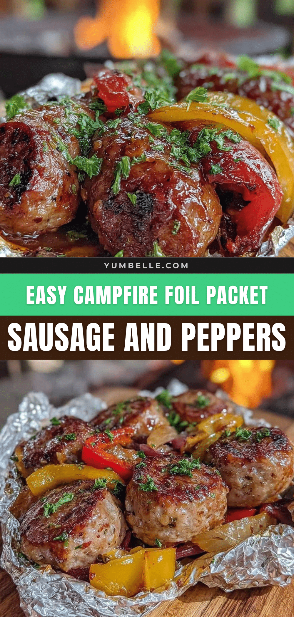 campfire foil packet sausage and peppers recipe