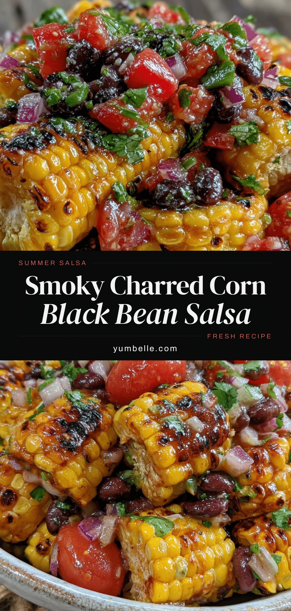charred corn and black bean summer salsa recipe