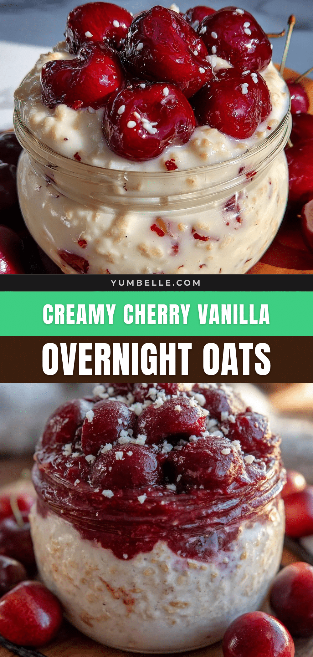 creamy cherry vanilla overnight oats recipe