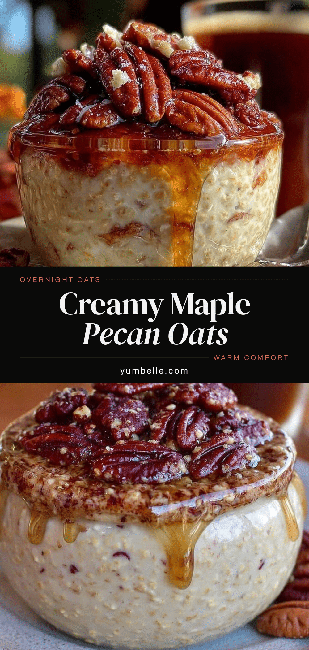 creamy maple pecan overnight oats recipe