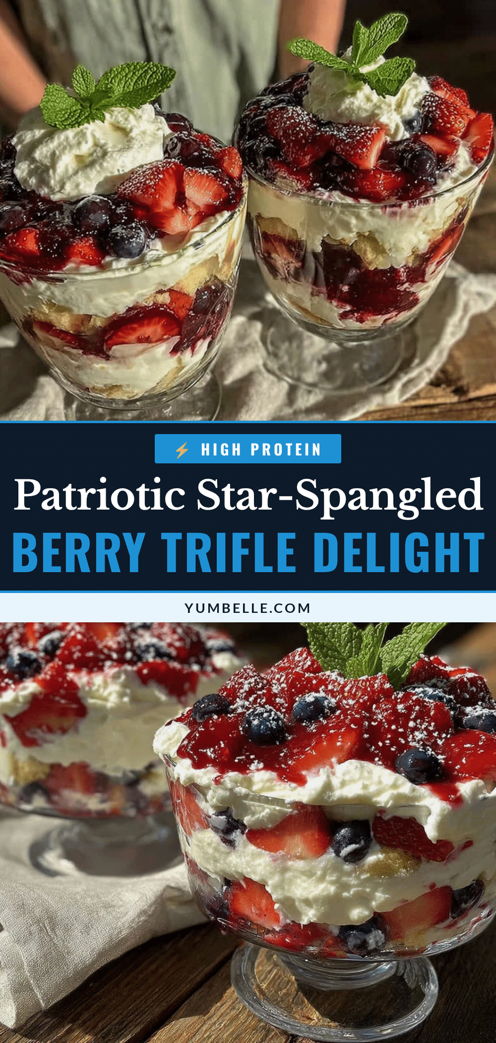 Creamy Star-Spangled Berry Trifle recipe