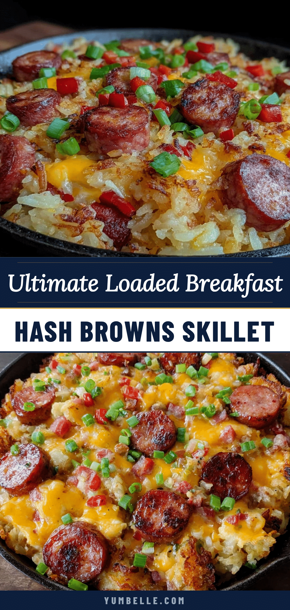 crispy loaded breakfast hash browns skillet recipe