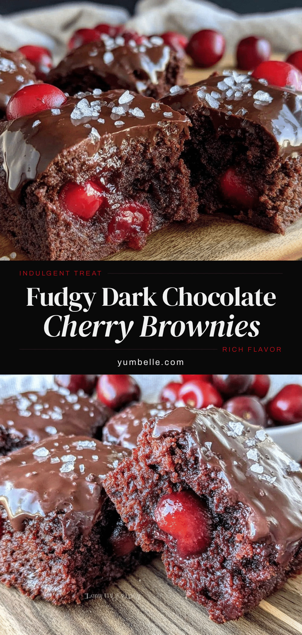 dark chocolate cherry brownies recipe