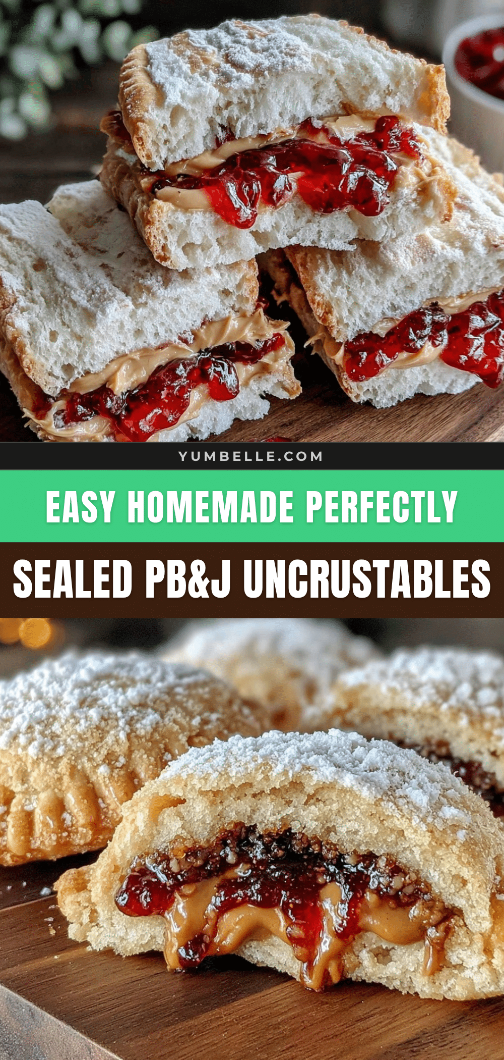 Easy Homemade Uncrustables PB&J Sandwiches recipe