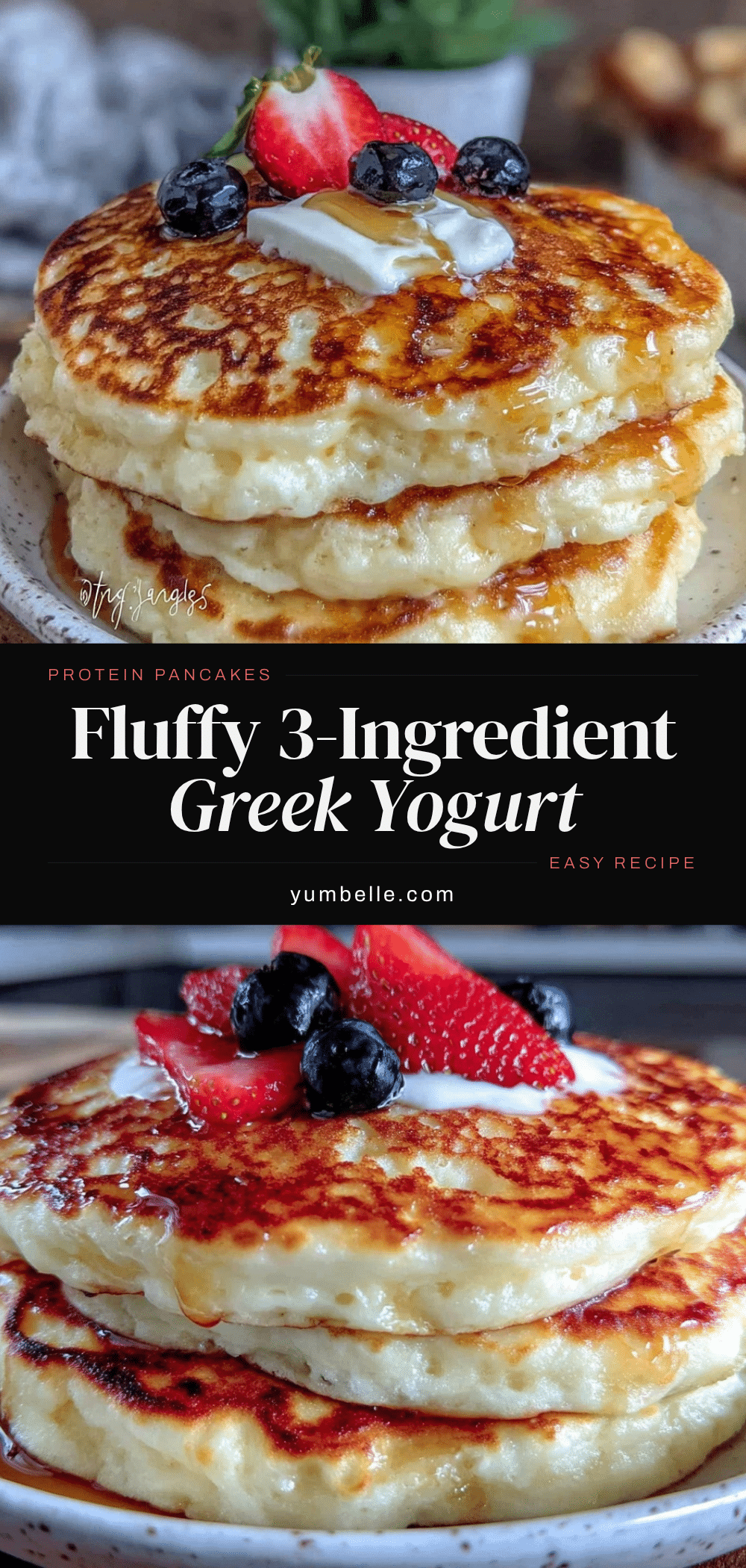 fluffy greek yogurt protein pancakes recipe