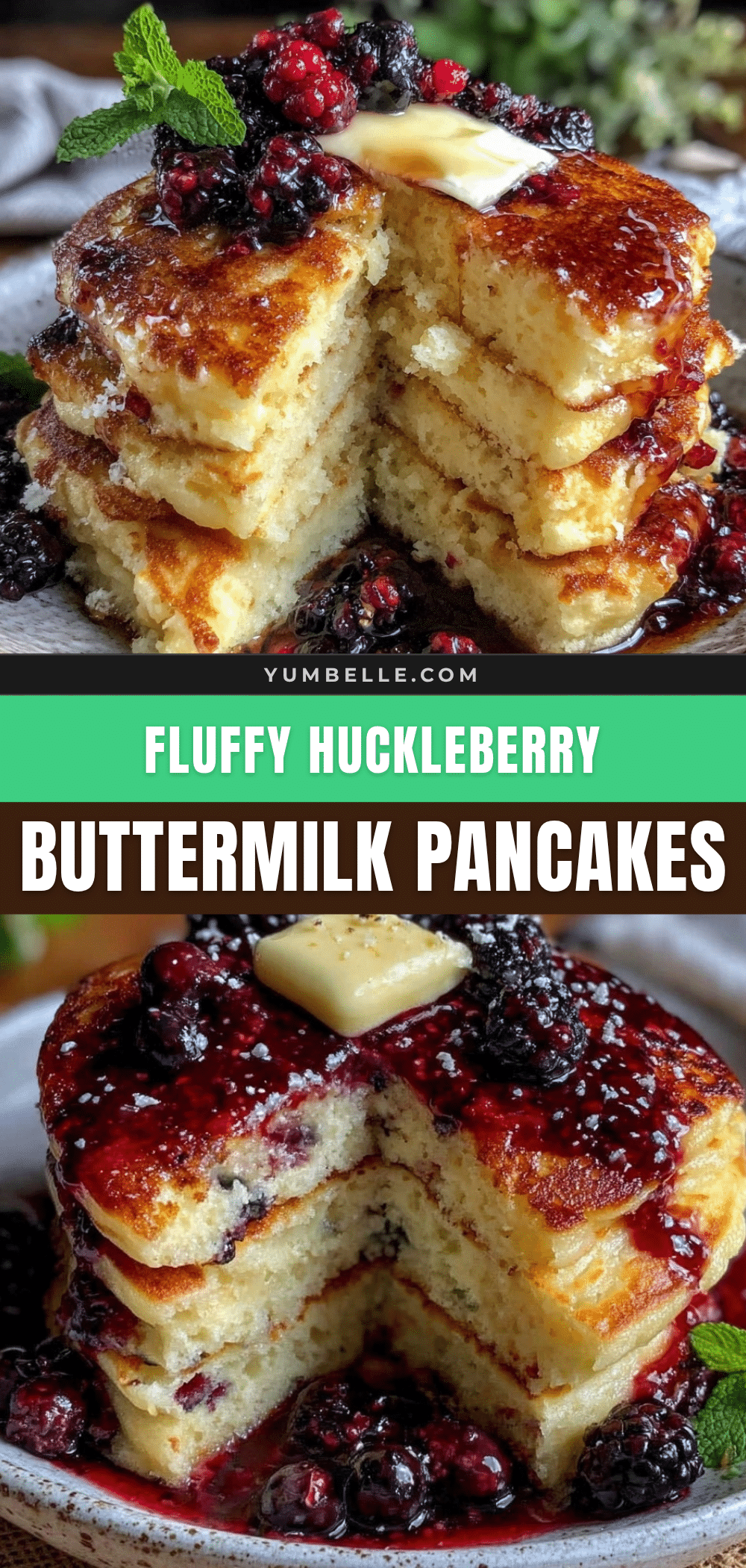 fluffy huckleberry buttermilk pancakes recipe
