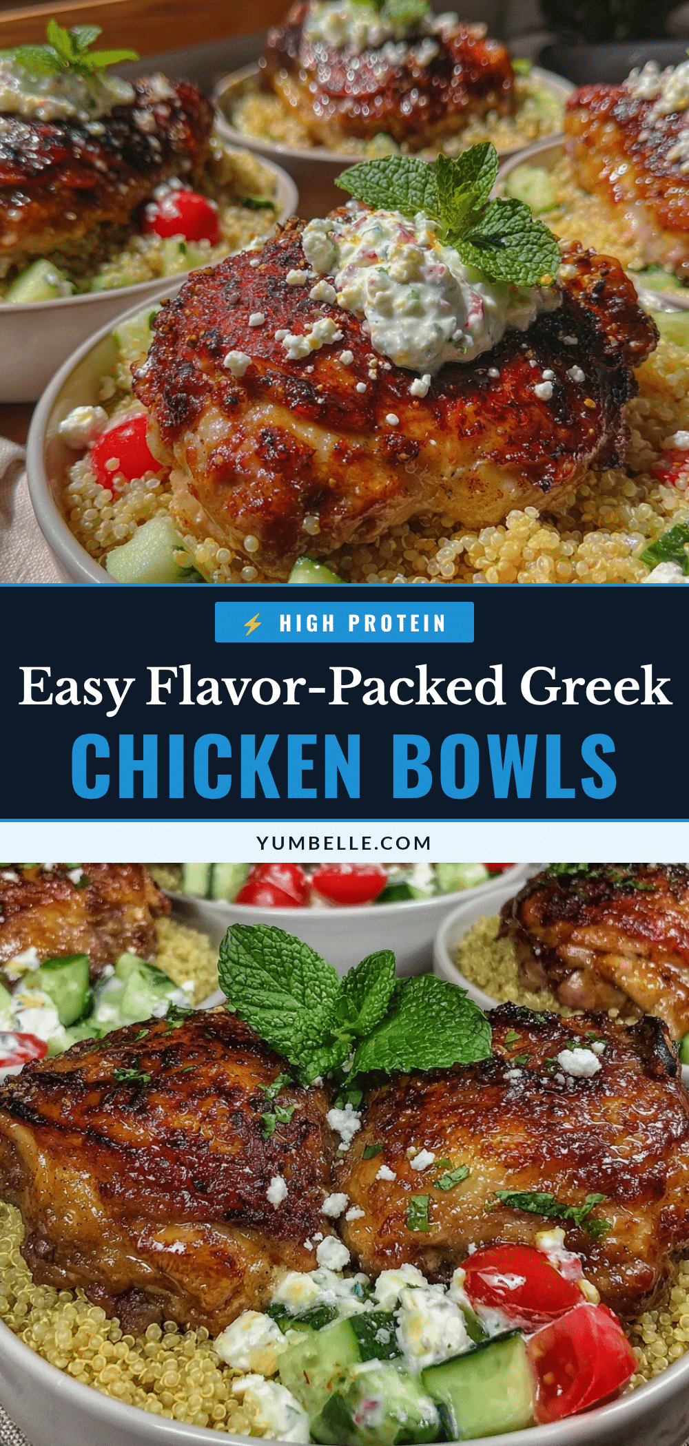 Greek Chicken Meal Prep Bowls recipe