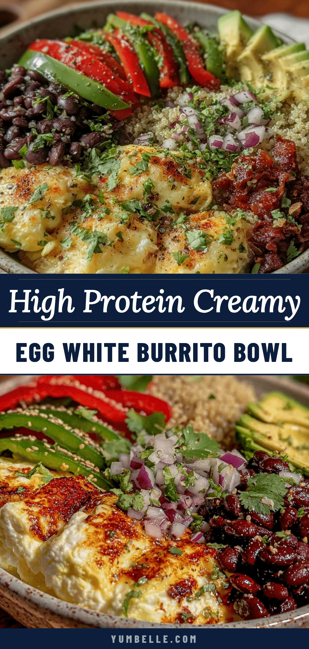 healthy high protein egg white breakfast burrito bowl recipe