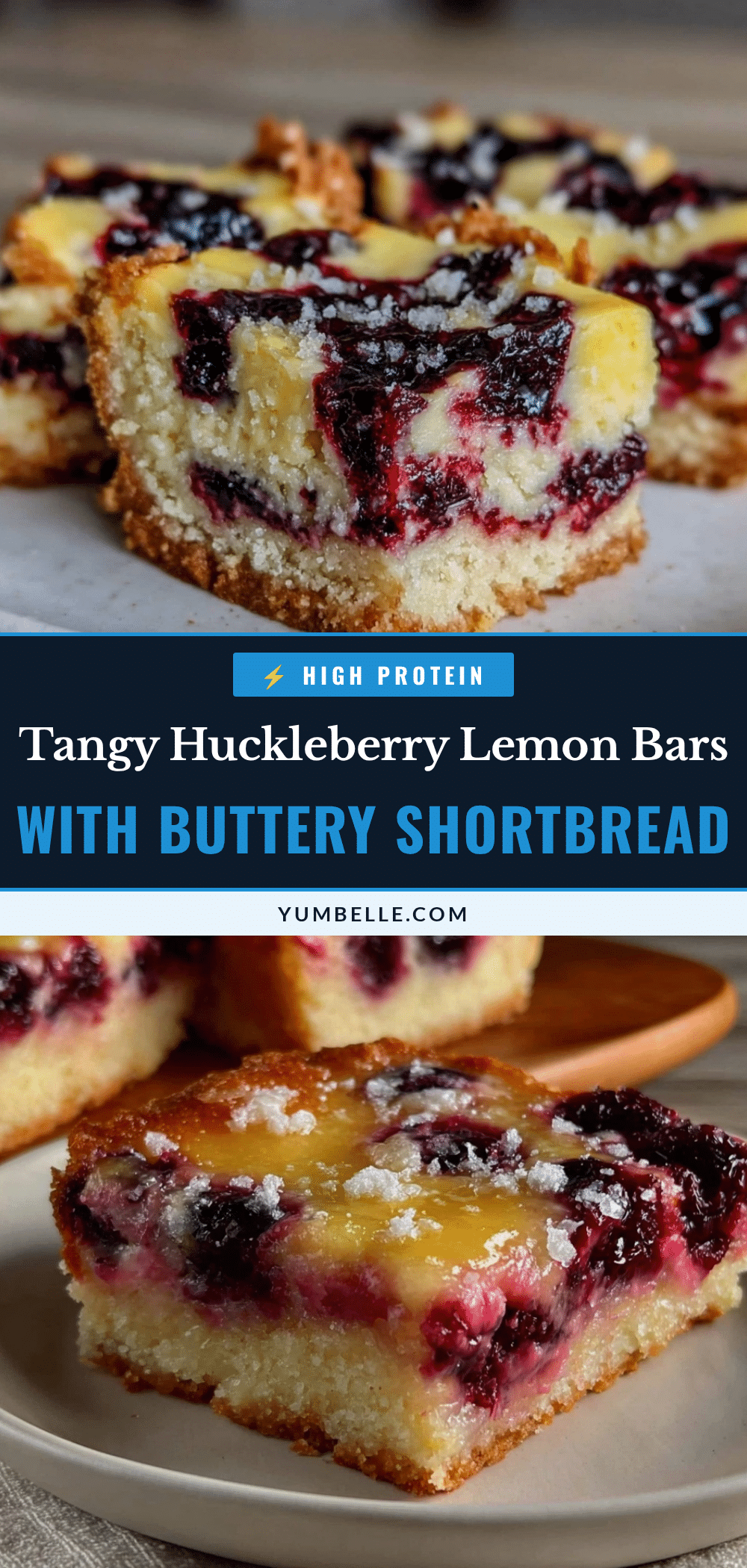 huckleberry lemon bars recipe