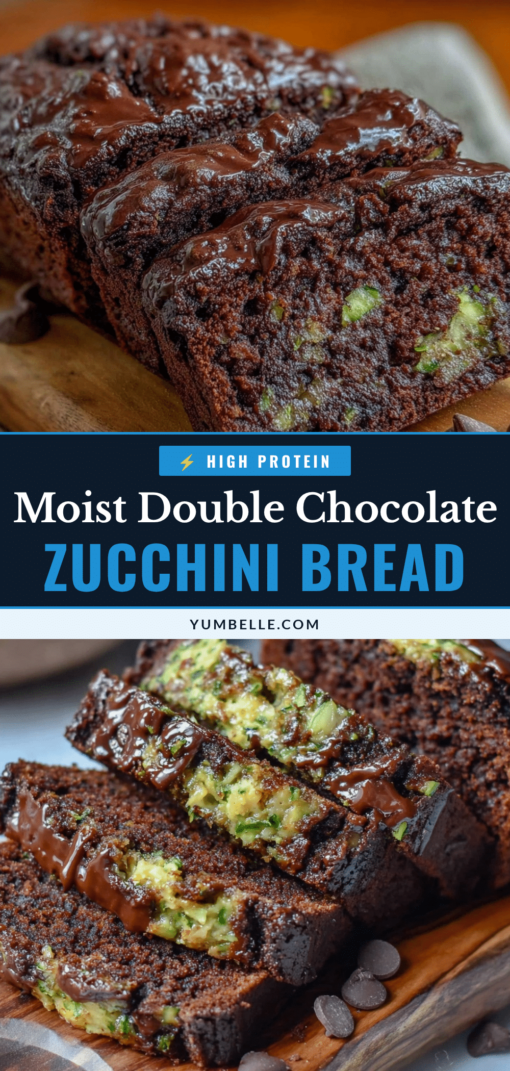 moist double chocolate zucchini bread recipe
