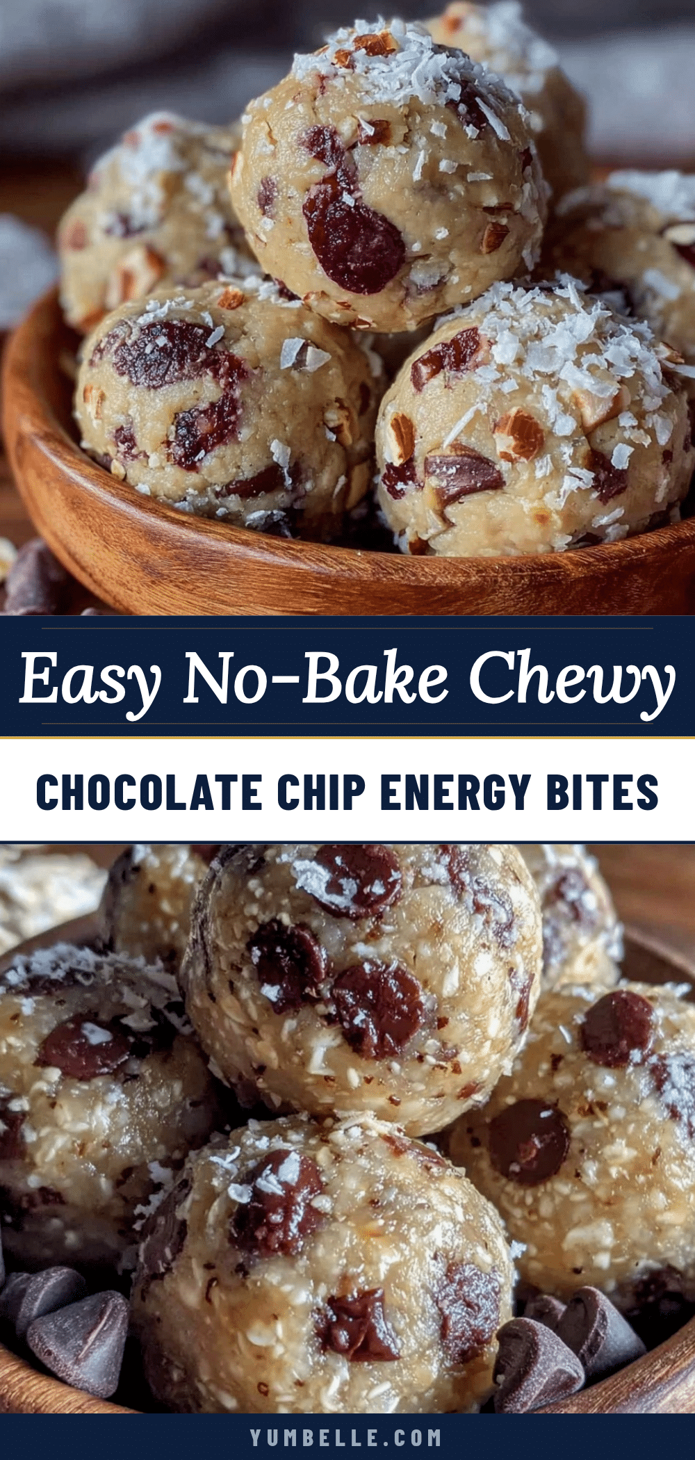 no bake chocolate chip cookie energy bites recipe