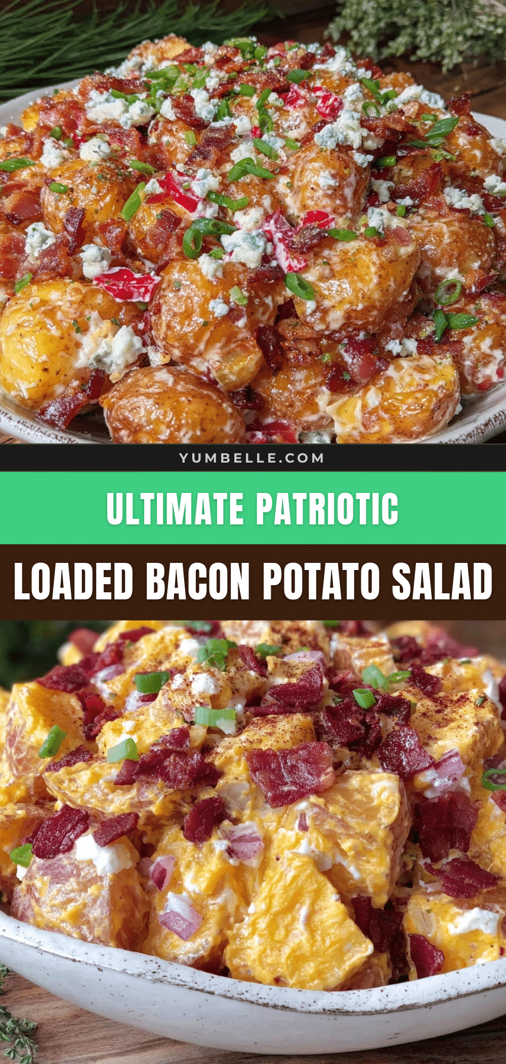 patriotic loaded potato salad with bacon recipe