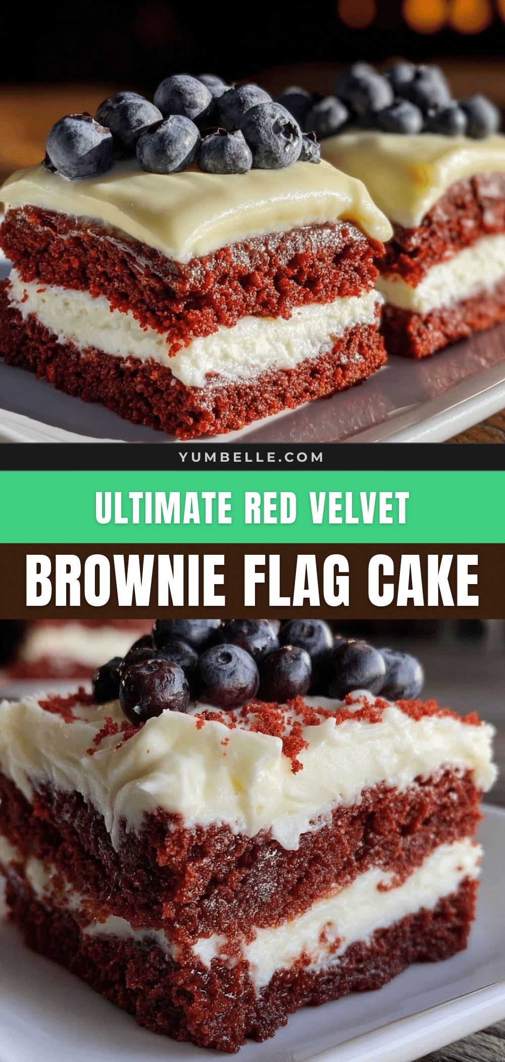 red velvet brownie flag cake recipe