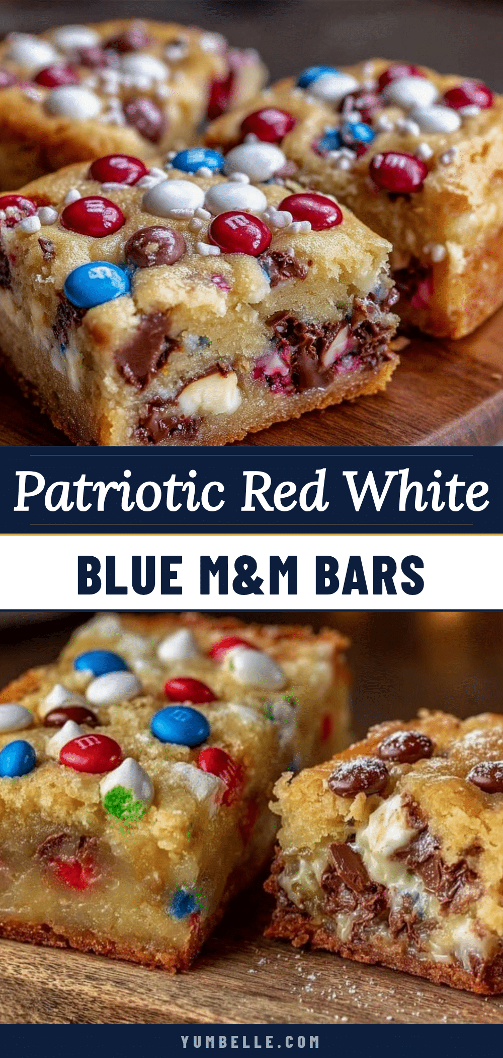 red white blue m&m cookie bars recipe
