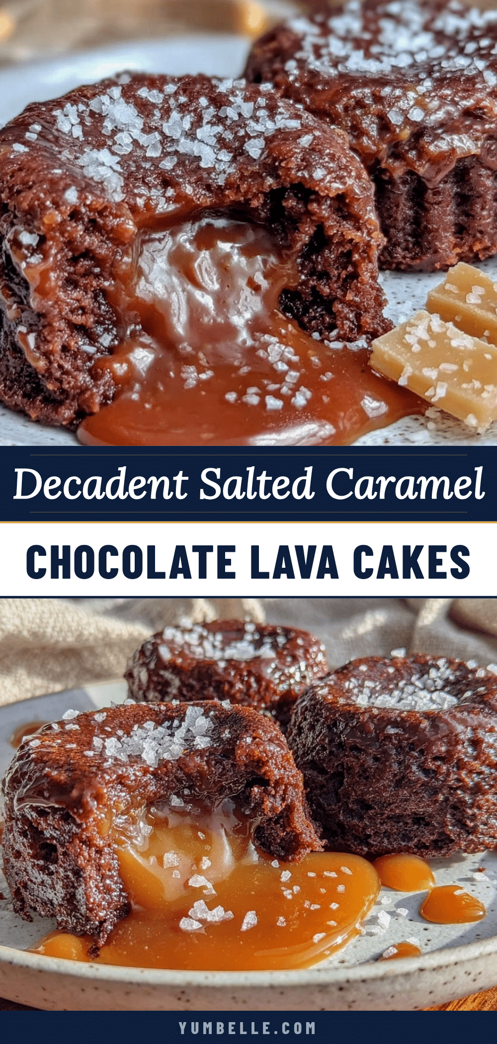 salted caramel chocolate lava cakes recipe