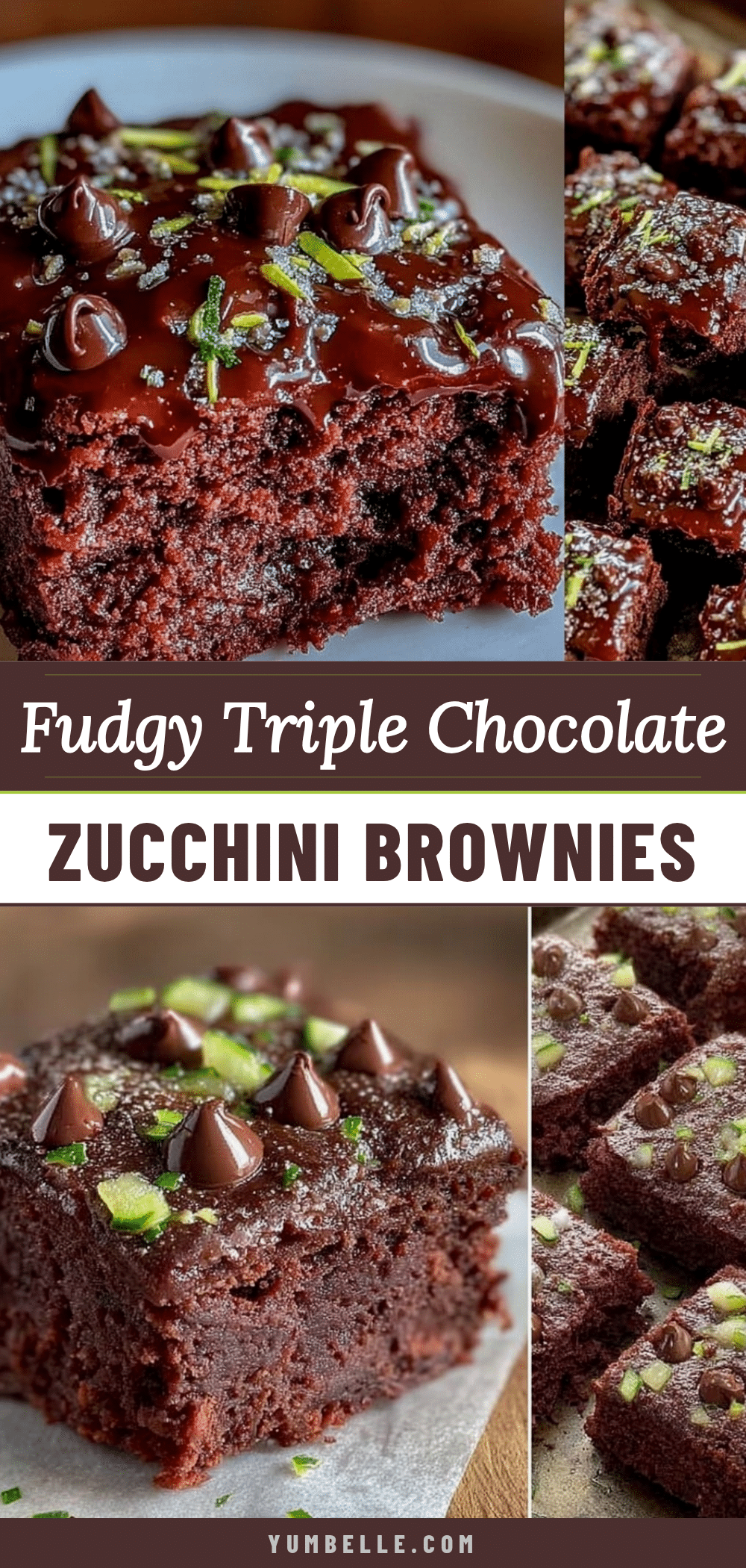 triple chocolate zucchini brownies recipe