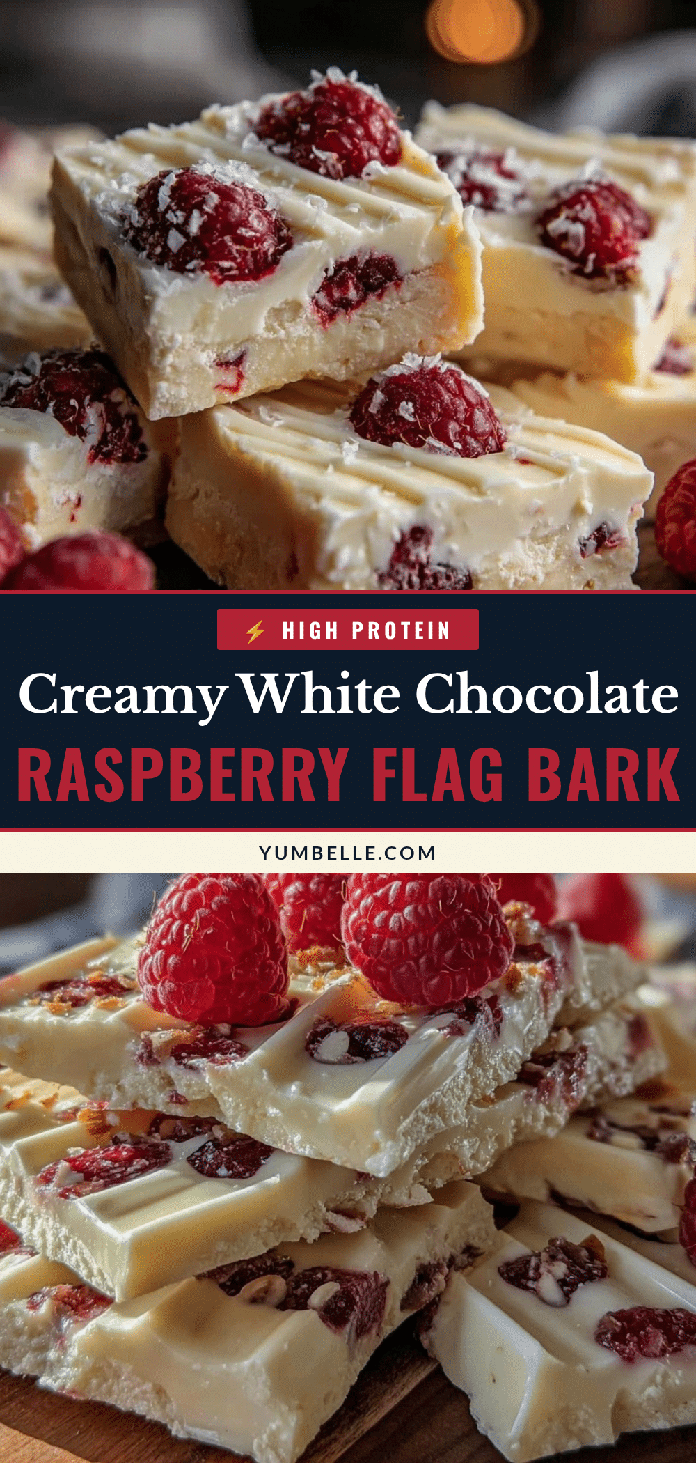 white chocolate raspberry flag bark recipe