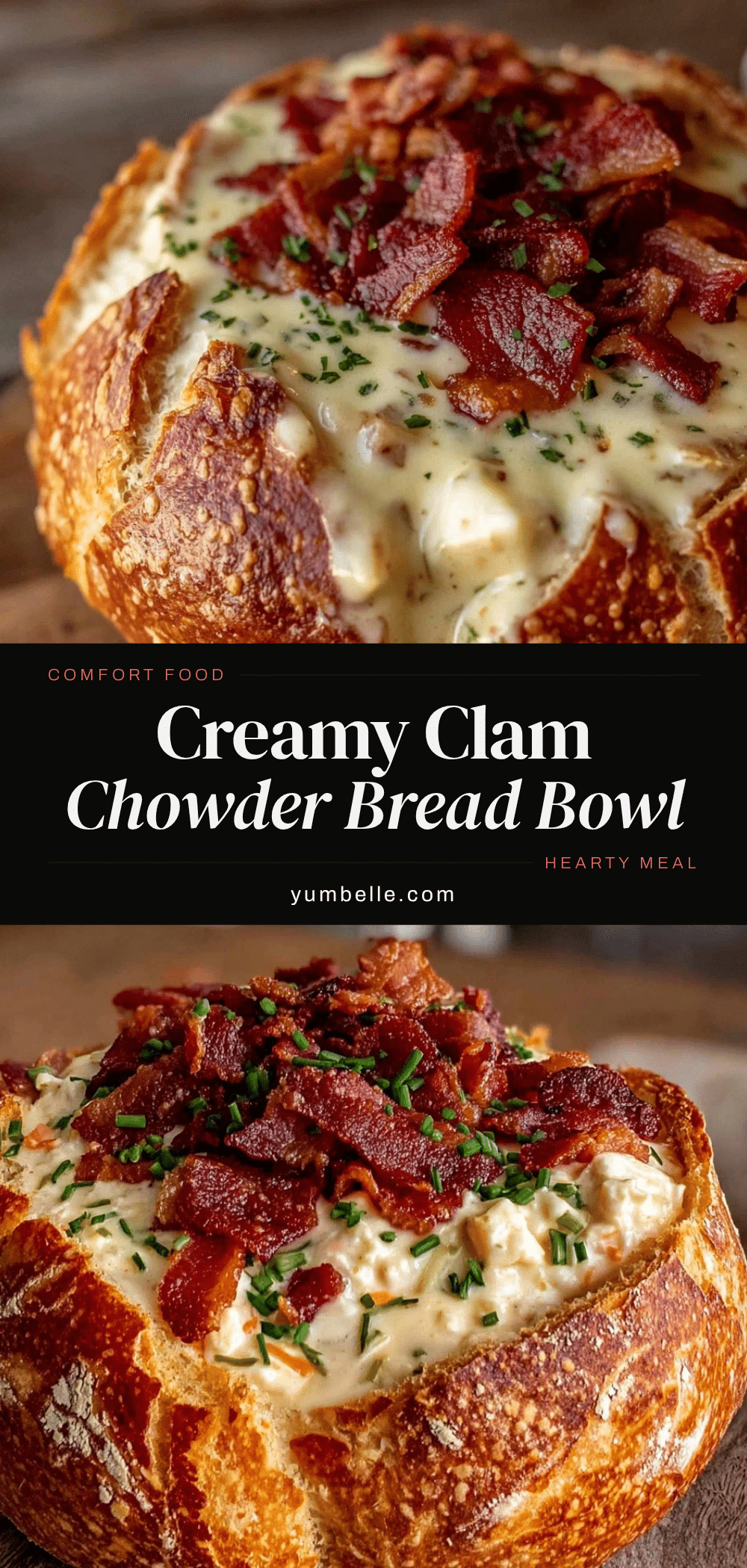 clam chowder stuffed sourdough bread bowl recipe