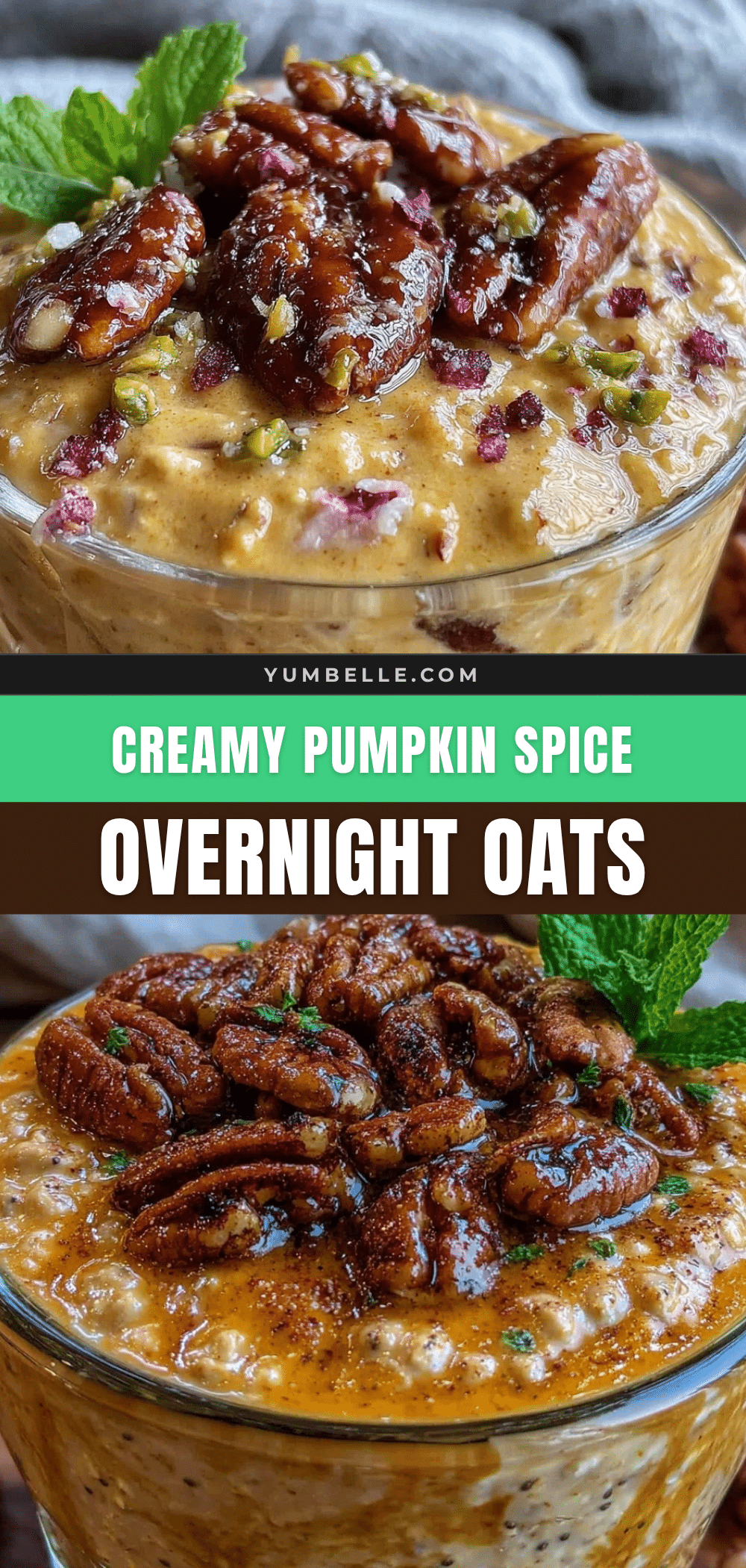 creamy pumpkin spice overnight oats recipe